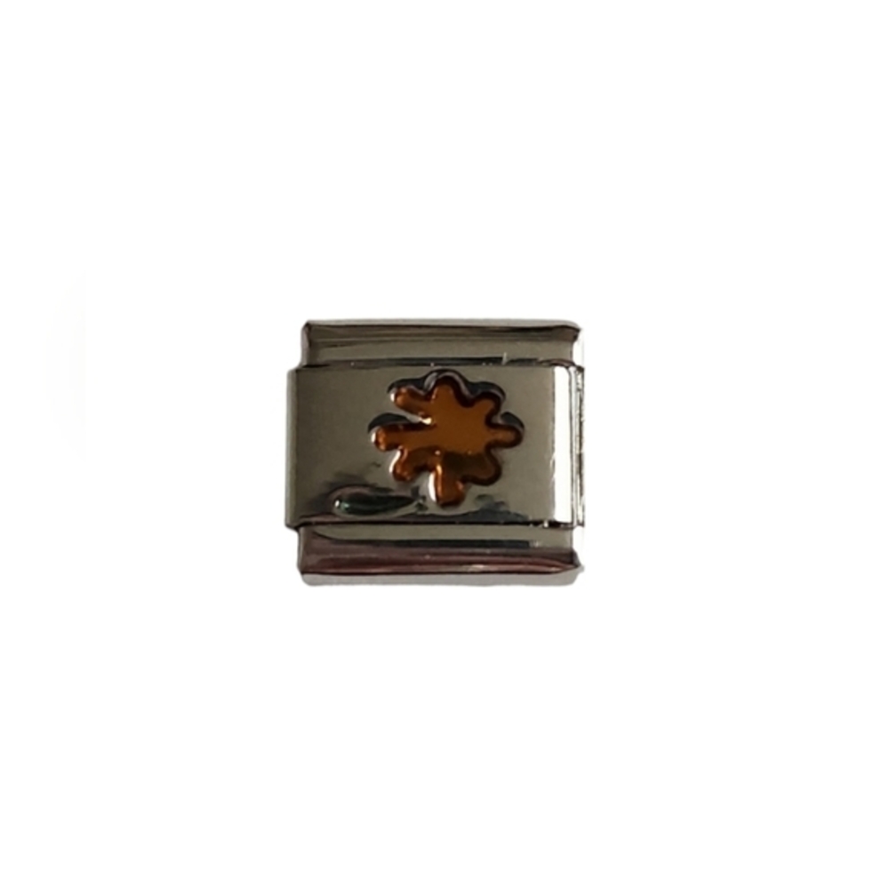 Italian Charmlink‎ Flower with Stem for Charm Bracelet 9mm
